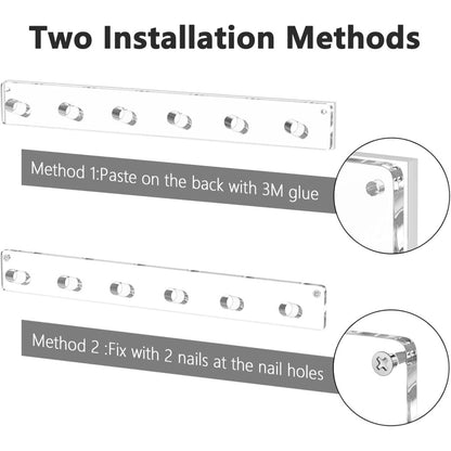 6 - Pillar Acrylic Jewelry Display Stand – 4 Pack - NIUBEE