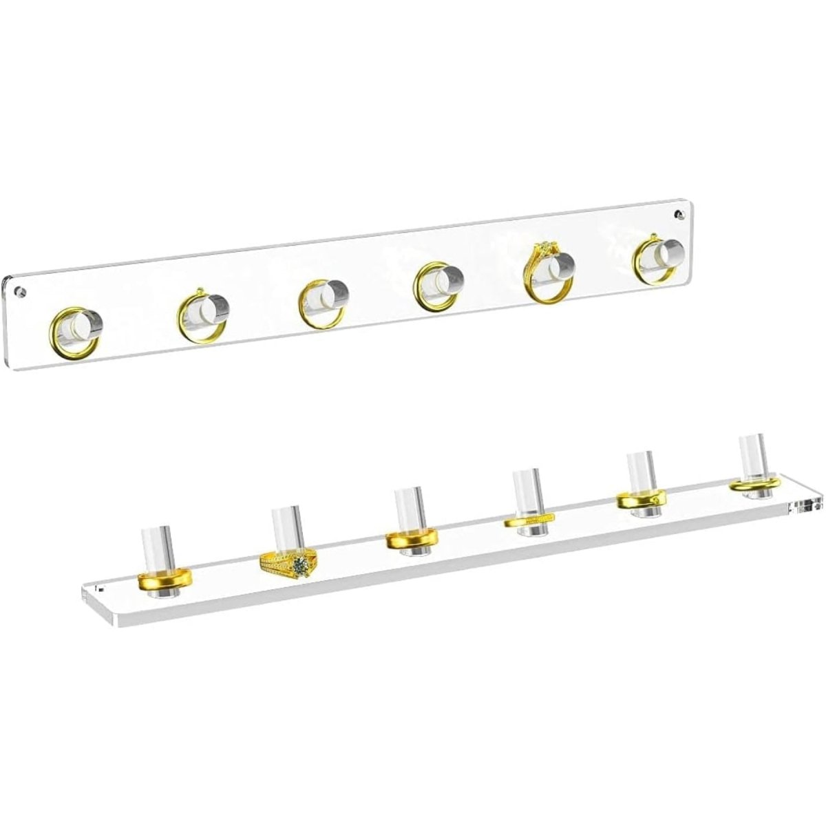 6 - Pillar Acrylic Jewelry Display Stand – 4 Pack - NIUBEE