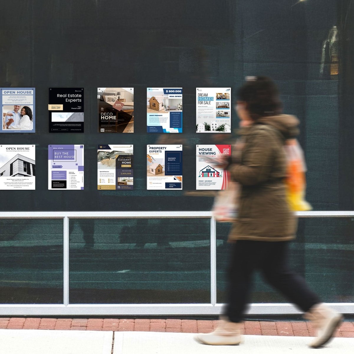 8.5×11" Magnetic Wall Sign Holder – 6 Pack - NIUBEE