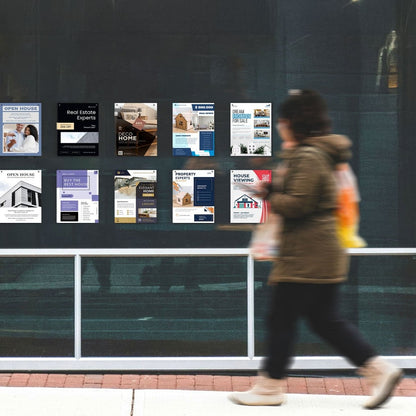 8.5×11" Magnetic Wall Sign Holder – 6 Pack - NIUBEE