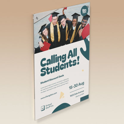 8.5×11" Magnetic Wall Sign Holder – 6 Pack - NIUBEE