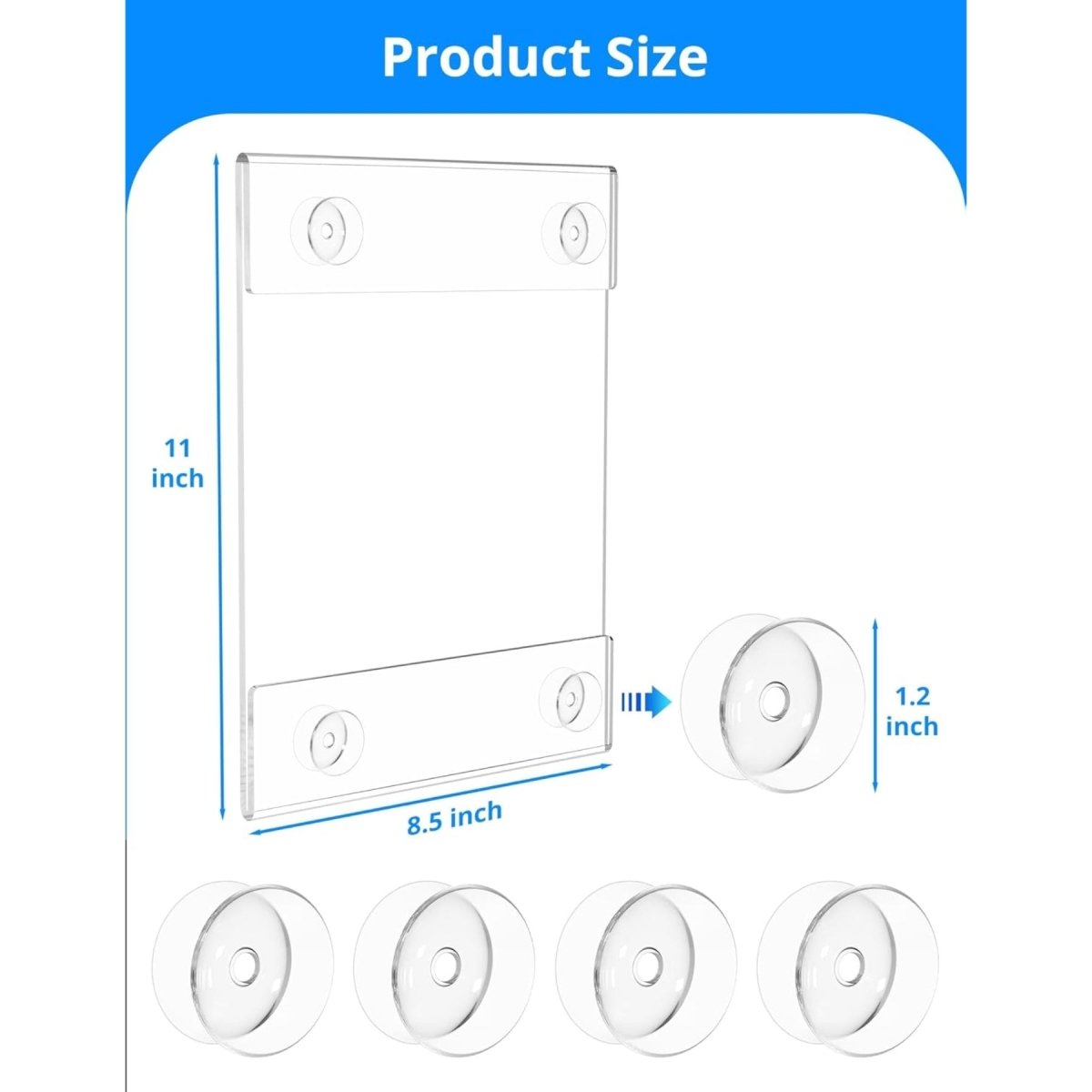 8.5×11" Window Sign Holder – 2 Pack - NIUBEE