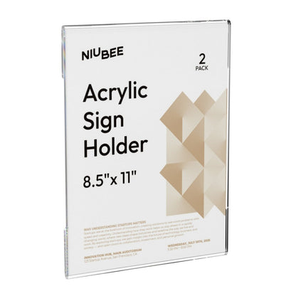 8.5×11" Window Sign Holder – 2 Pack - NIUBEE