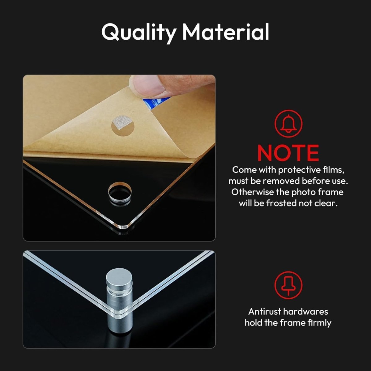 8.5x11" (A4 ) Slim Acrylic Photo Frame - NIUBEE