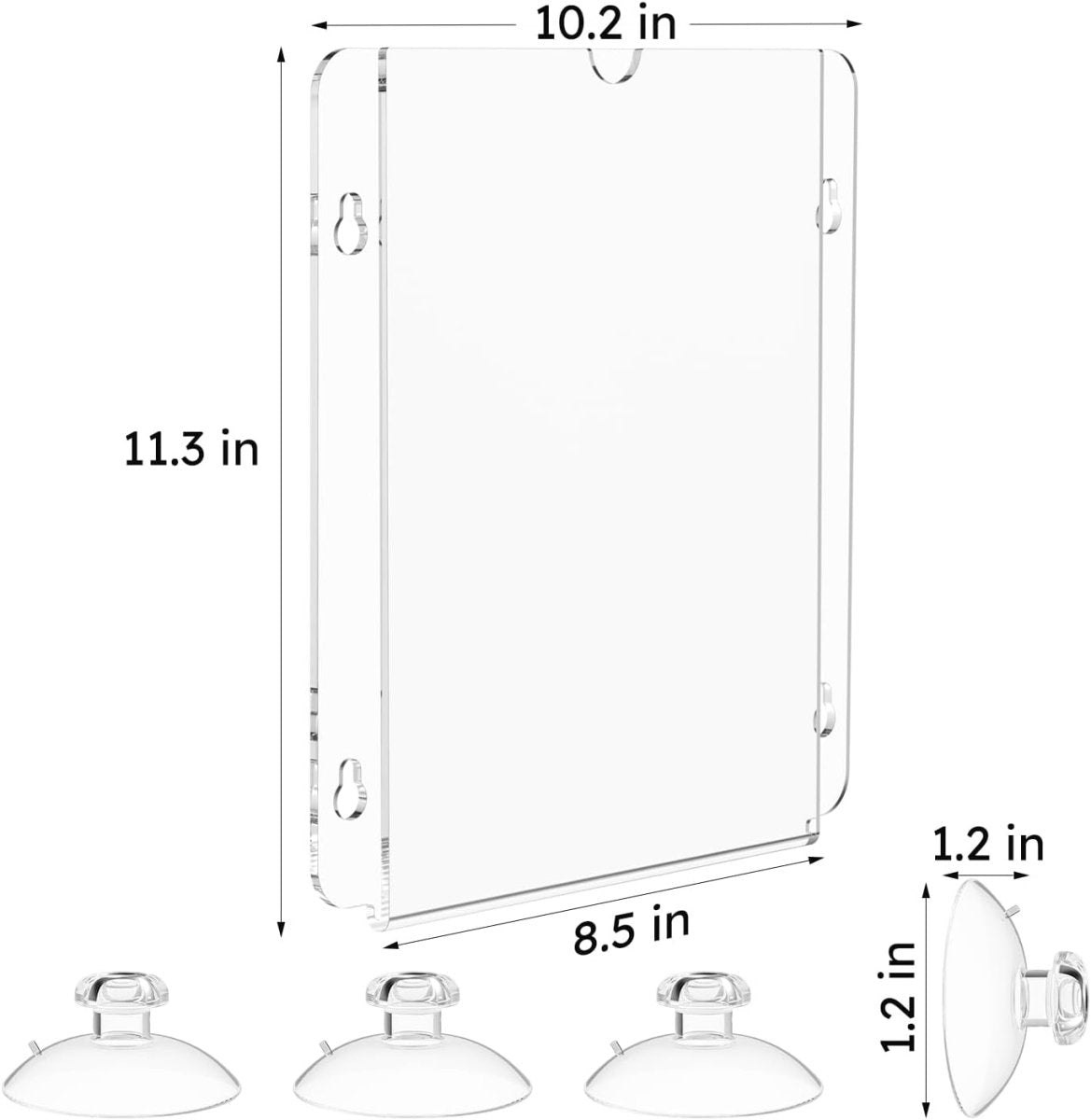 8.5x11" Suction Cup Wall Sign Holder – 2 Pack - NIUBEE