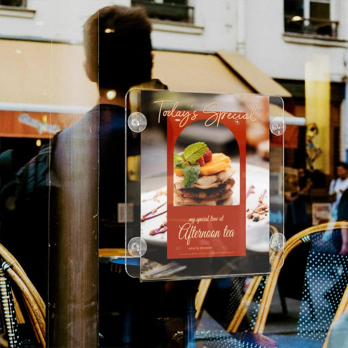 8.5x11" Suction Cup Wall Sign Holder – 2 Pack - NIUBEE