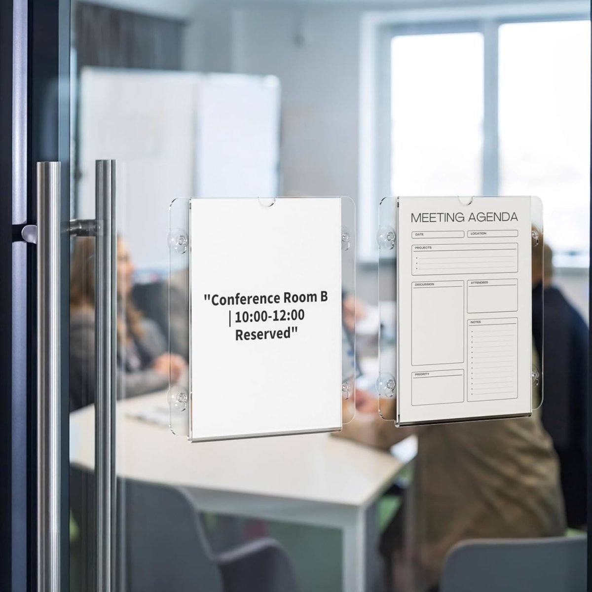 8.5x11" Suction Cup Wall Sign Holder – 2 Pack - NIUBEE