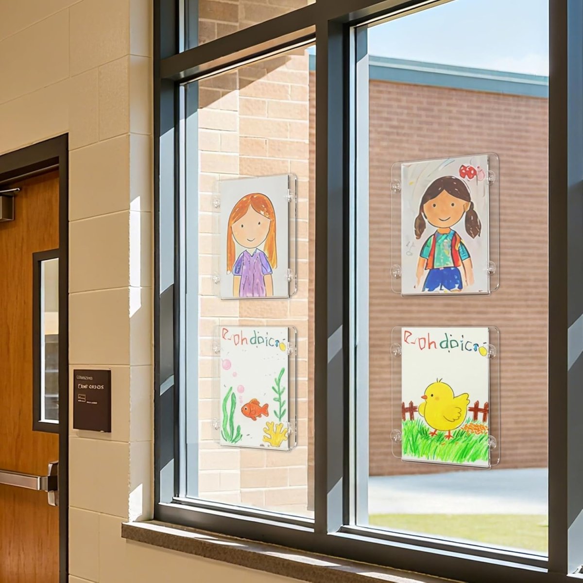 8.5x11" Suction Cup Wall Sign Holder – 2 Pack - NIUBEE