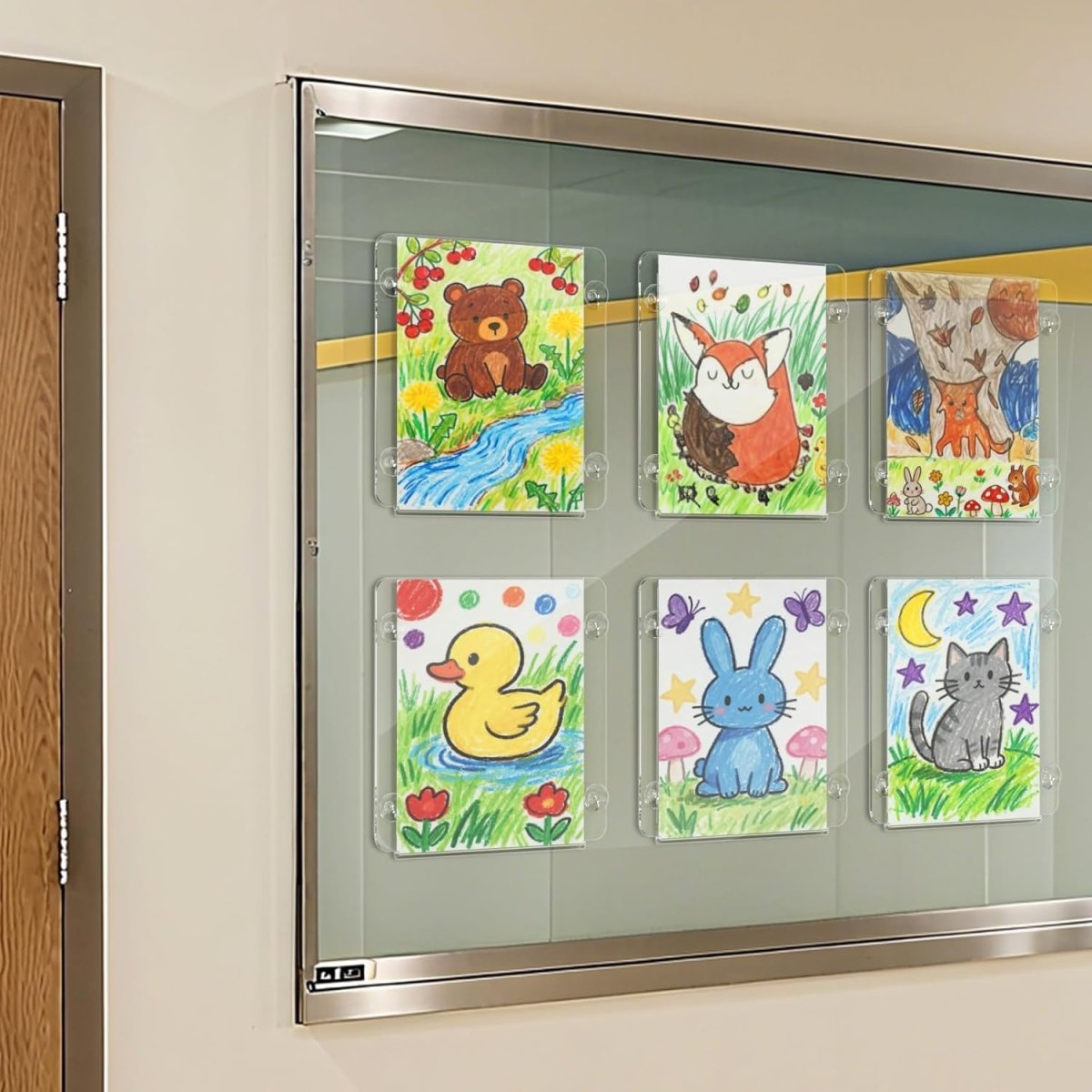 8.5x11" Suction Cup Wall Sign Holder – 2 Pack - NIUBEE