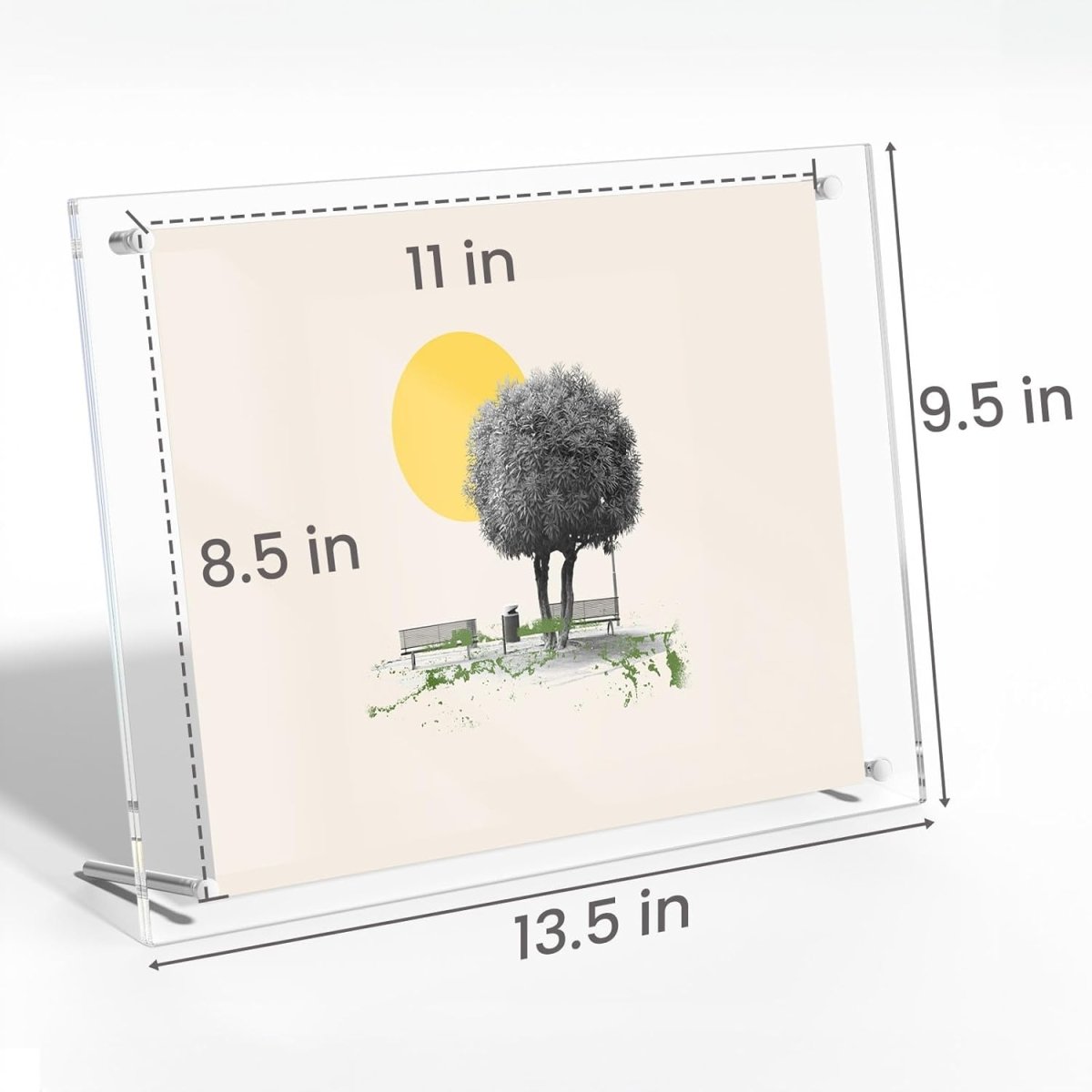 A4 Acrylic Display Photo Frame - Fits 8.5x11" Letter Size - NIUBEE