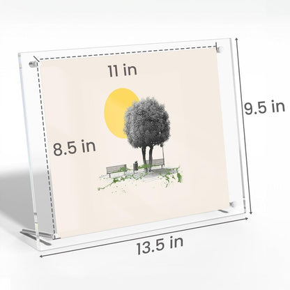 A4 Acrylic Display Photo Frame - Fits 8.5x11" Letter Size - NIUBEE