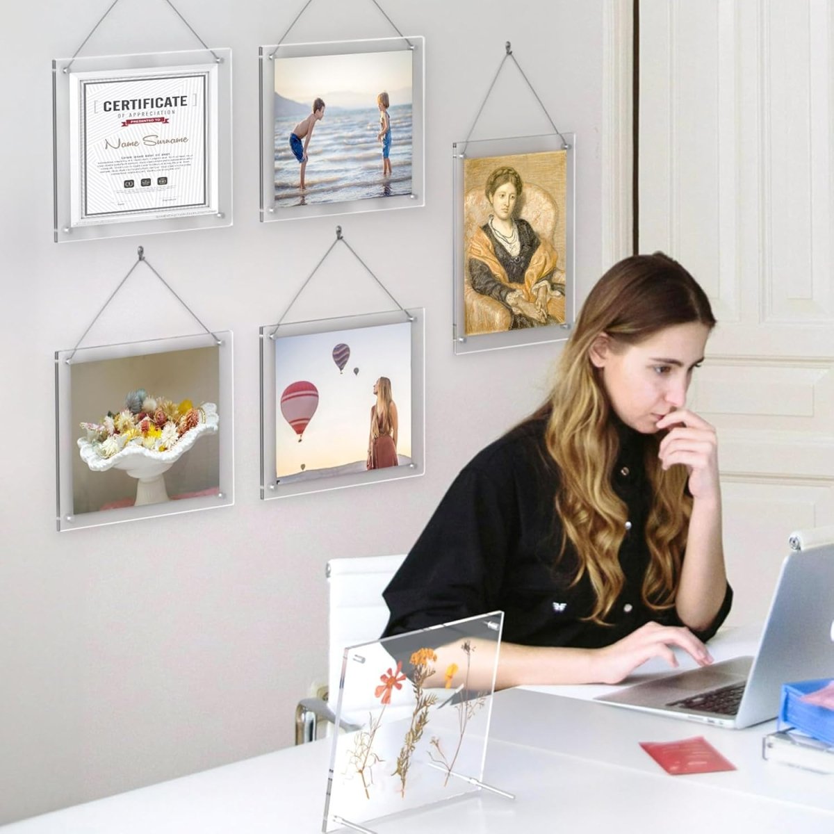 A4 Acrylic Display Photo Frame - Fits 8.5x11" Letter Size - NIUBEE