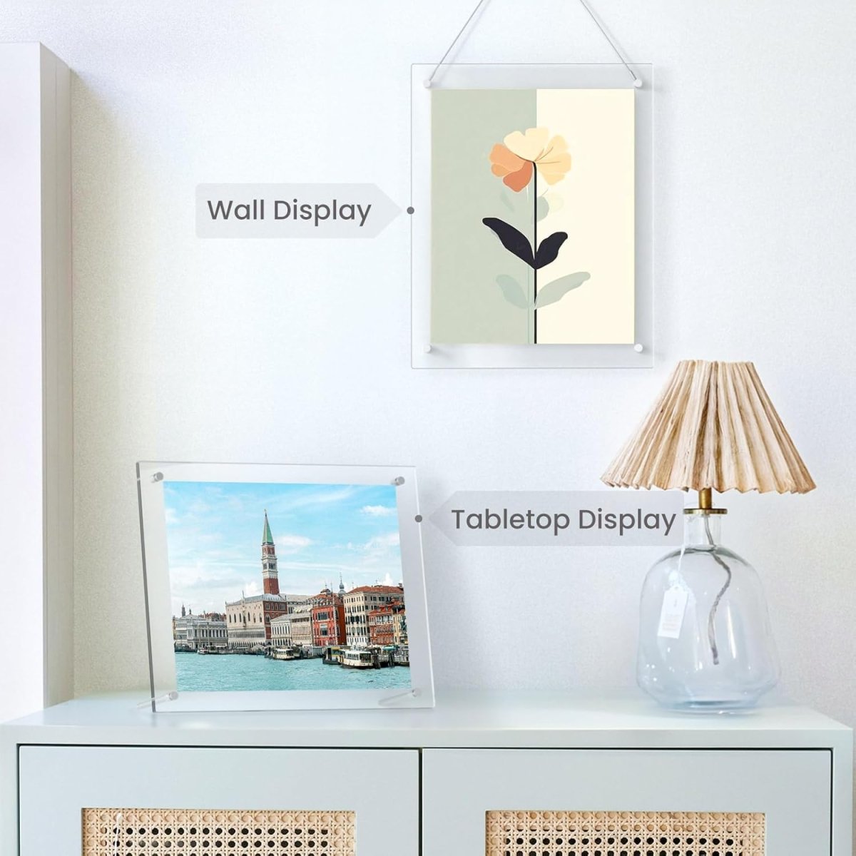 A4 Acrylic Display Photo Frame - Fits 8.5x11" Letter Size - NIUBEE