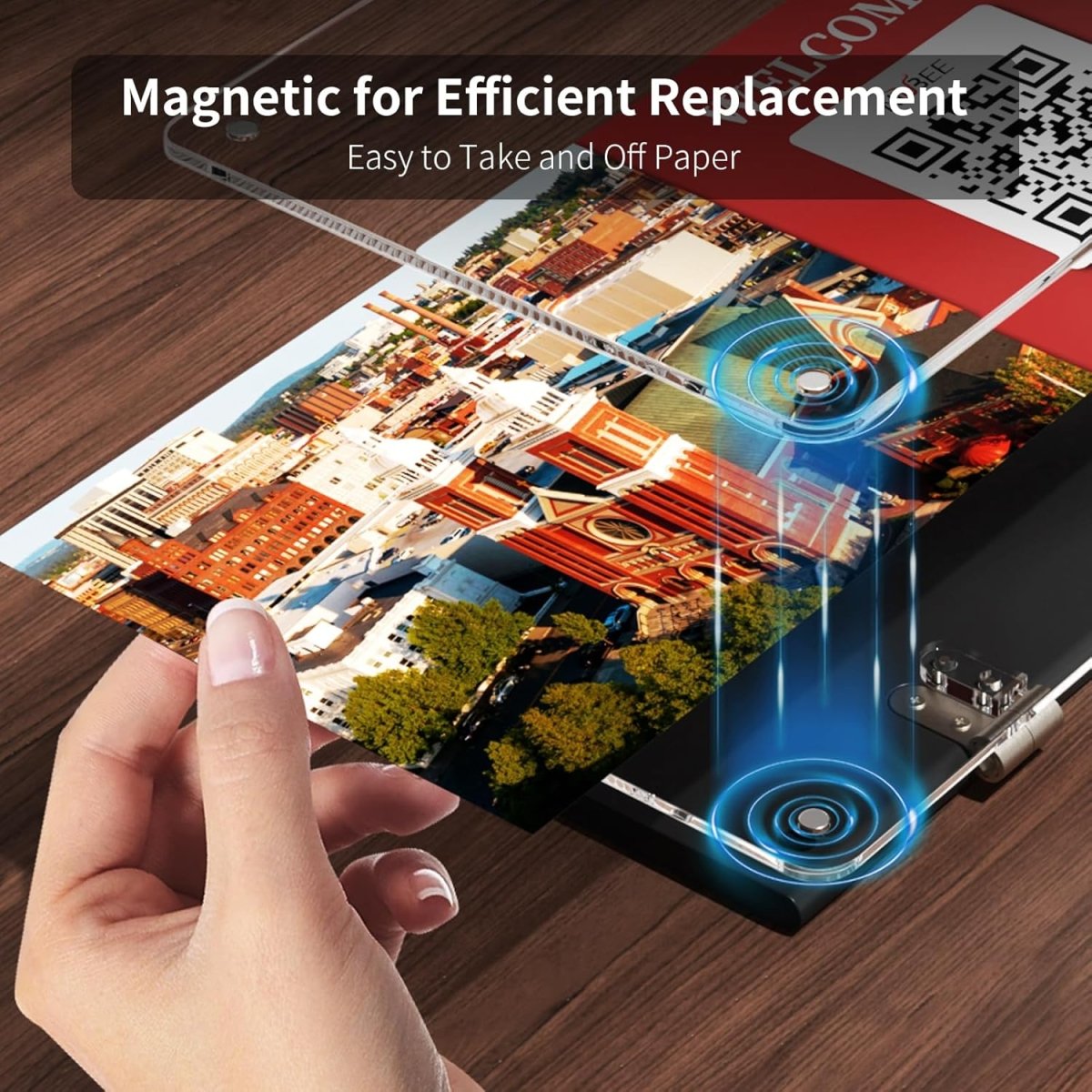 Acrylic QR Code Display Stand - NIUBEE