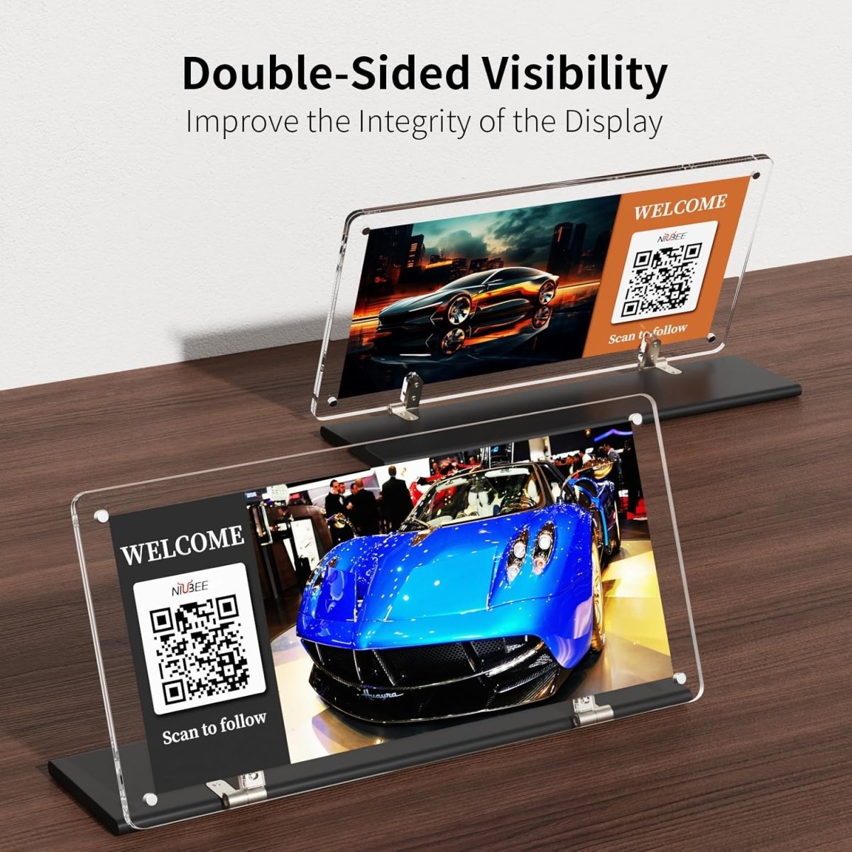 Acrylic QR Code Display Stand - NIUBEE