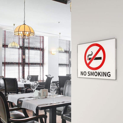Acrylic Sign Holder 8.5x11 Inches Horizontal, Clear Plastic Wall Mount Sign Holder Poster Paper Holder (6 pack) - NIUBEE