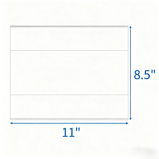 Acrylic Sign Holder 8.5x11 Inches Horizontal, Clear Plastic Wall Mount Sign Holder Poster Paper Holder (6 pack) - NIUBEE