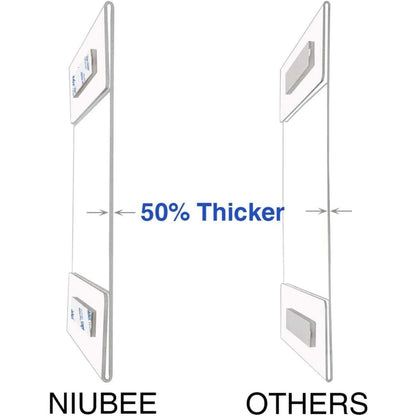 Acrylic Sign Holder 8.5x11 Inches Horizontal, Clear Plastic Wall Mount Sign Holder Poster Paper Holder (6 pack) - NIUBEE
