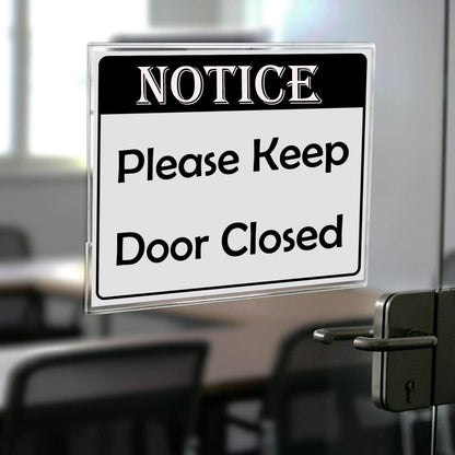 Acrylic Sign Holder 8.5x11 Inches Horizontal, Clear Plastic Wall Mount Sign Holder Poster Paper Holder (6 pack) - NIUBEE