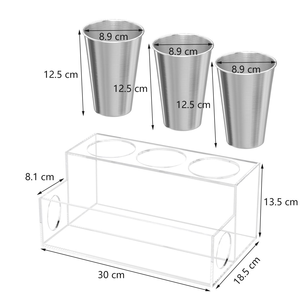 Clear Acrylic Hair Dryer Holder - NIUBEE