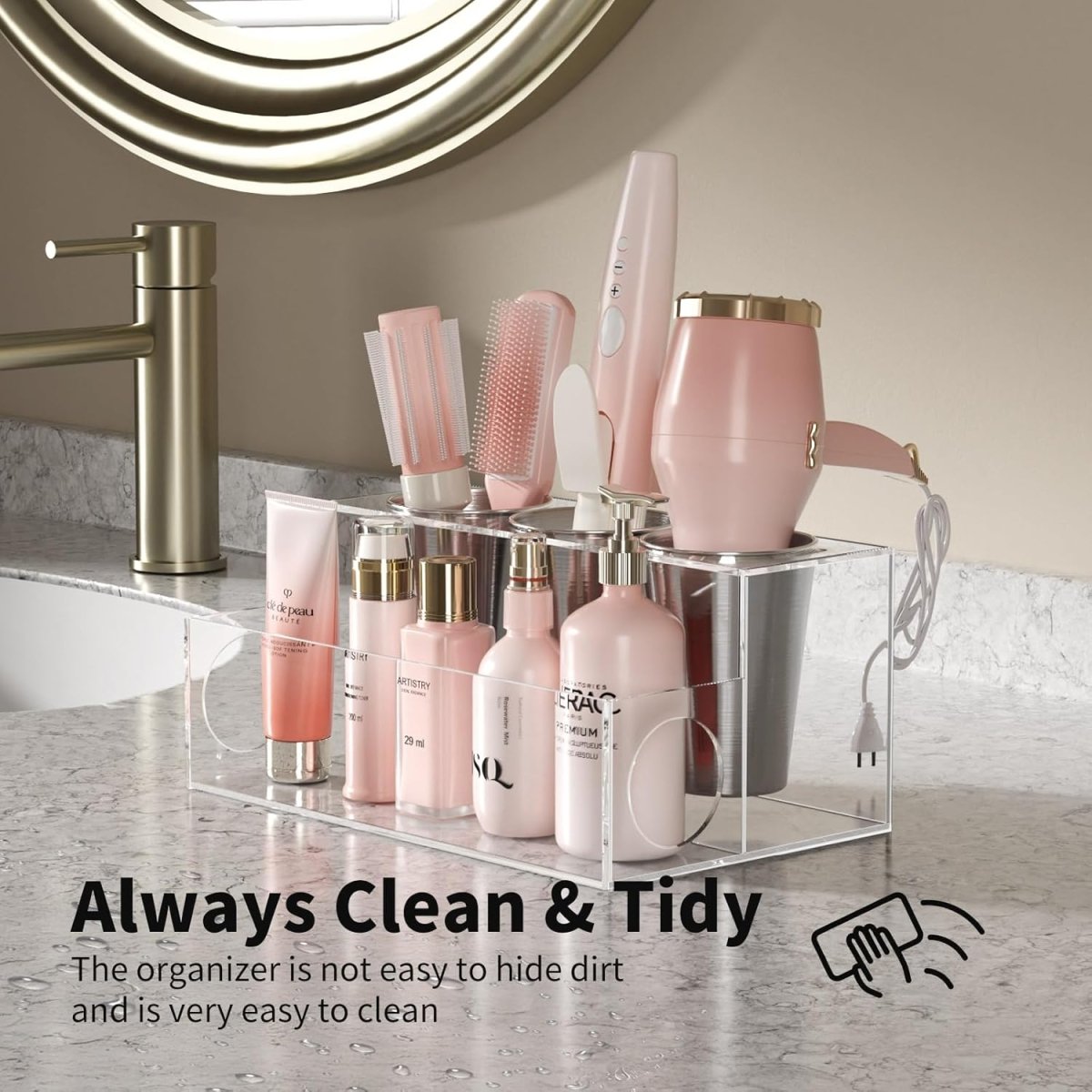 Clear Acrylic Hair Dryer Holder - NIUBEE