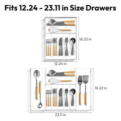 Clear Acrylic Utensil Organizer - NIUBEE