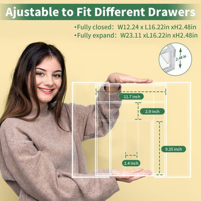 Clear Acrylic Utensil Organizer - NIUBEE