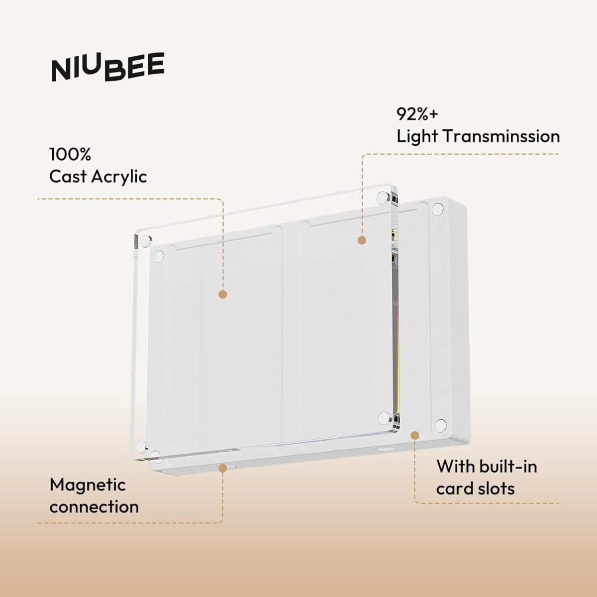 Double Magnetic Modular Frame Fits Instax Mini, 2 - Pack - NIUBEE