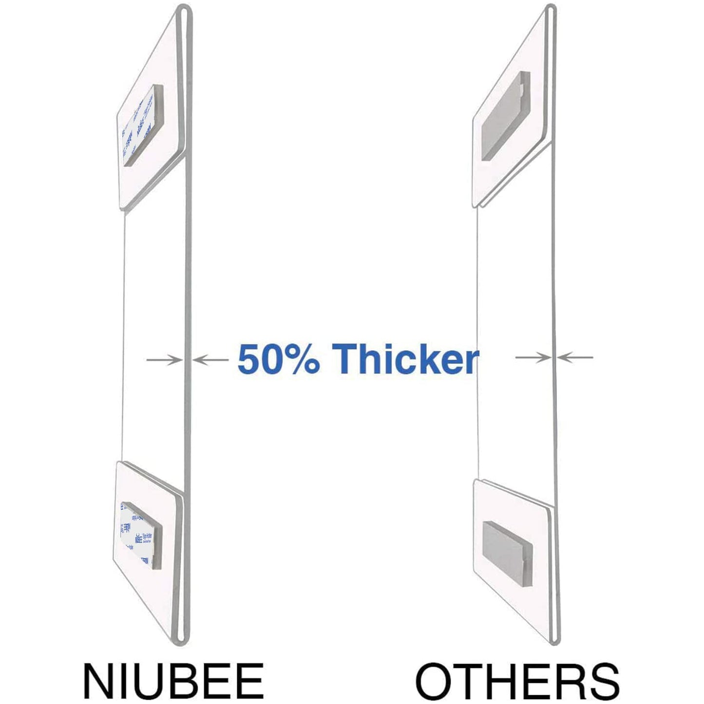 4×6" Adhesive Acrylic Sign Holder Vertical