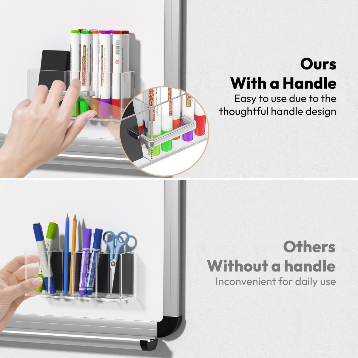 Magnetic Double - Compartment Pen Holder - NIUBEE