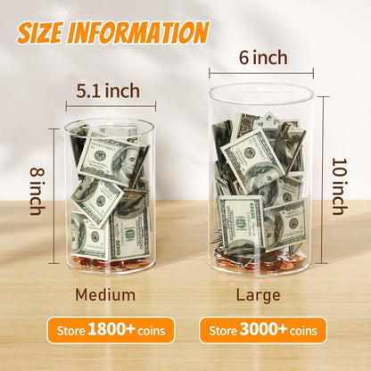 Medium Acrylic Money Bank - NIUBEE