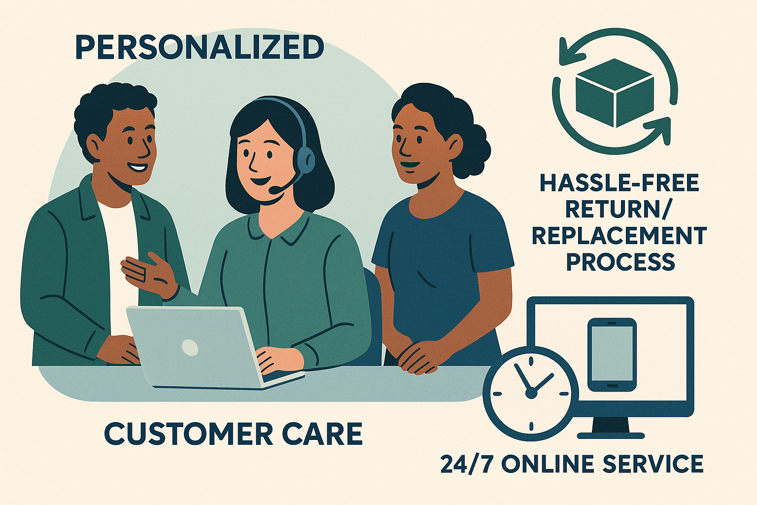 Pay Attention to Each Customer
Hassle-free Replace/Return7*24H Online Service
