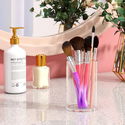 Round Acrylic Pen Holder – 2 Pack - NIUBEE