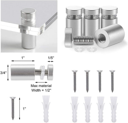 Slim Acrylic Frame Screw Set – Fits 18.5×22.5", 20.5×26.5" & 23×27" Frames - NIUBEE