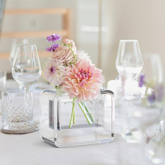 Small Clear Acrylic Flower Vase - NIUBEE