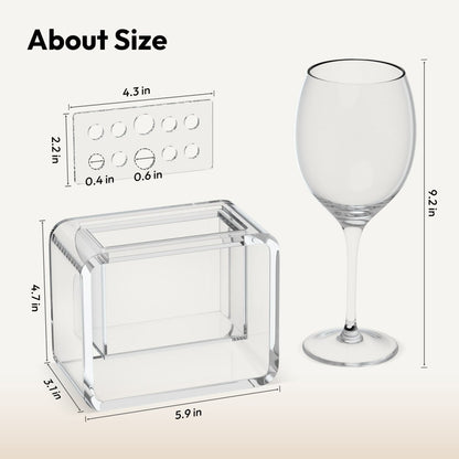 Small Clear Acrylic Flower Vase - NIUBEE