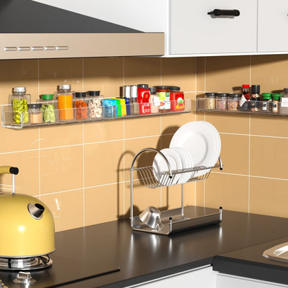 Wall - Mounted Acrylic Spice Rack – 4 Pack - NIUBEE