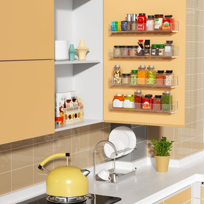 Wall - Mounted Acrylic Spice Rack – 4 Pack - NIUBEE