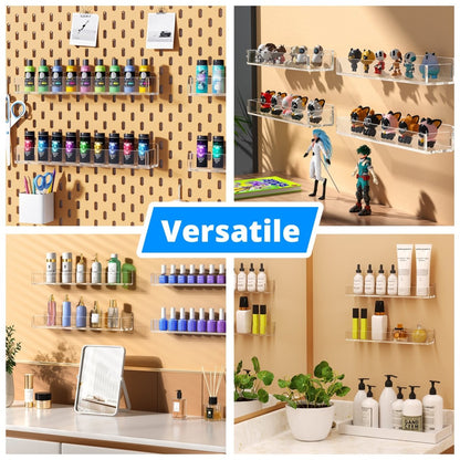 Wall - Mounted Acrylic Spice Rack – 4 Pack - NIUBEE